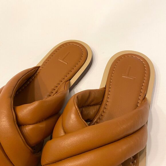 Lafayette Women's 148 New York Donne‎ Tan Leather Slide Sandals EU Size 38 US 7 - Picture 3 of 7